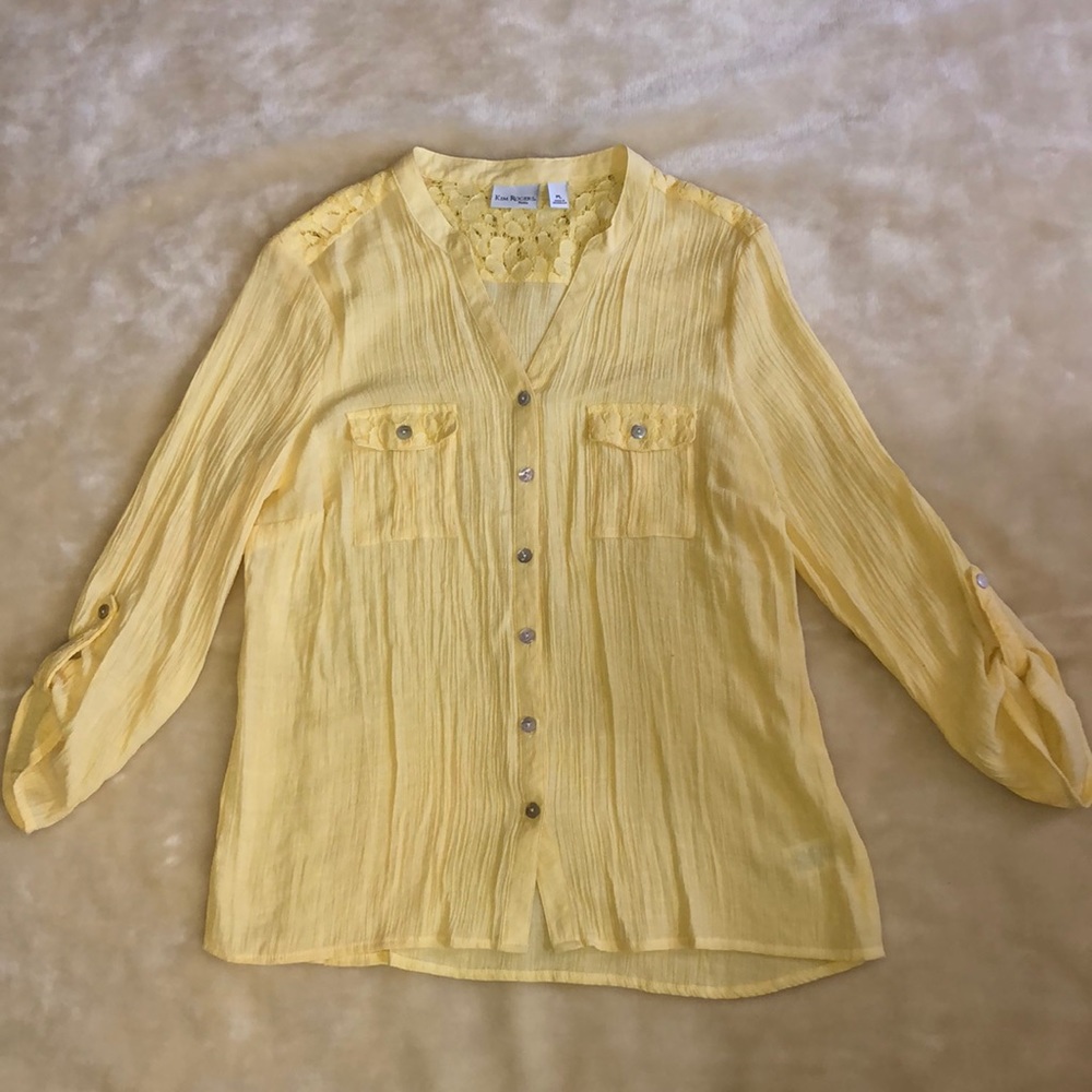Kim Rogers V-Neck Button Down Shirt